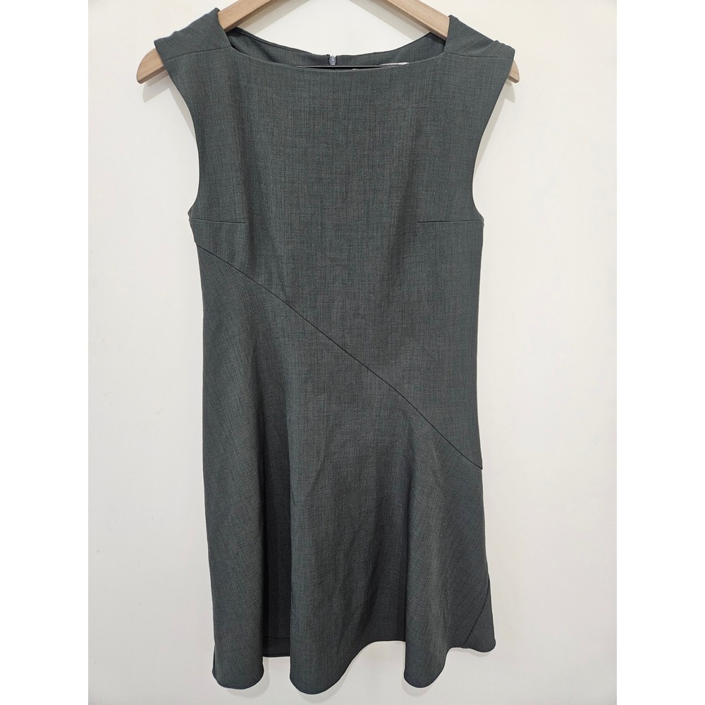 MM.LaFleur Gray Sleeveless Asymmetrical Seam Sheath‎ Work Dress Size 4